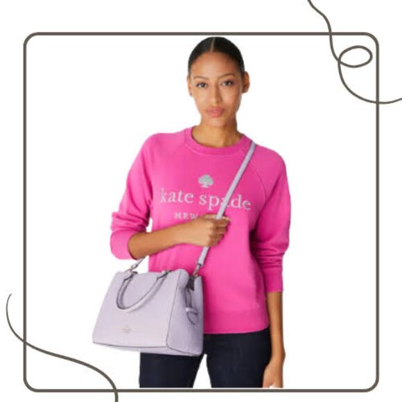 Kate Spade Leila Quartz Pink Medium Satchel Triple Compartment NWT - Picture 6 of 6